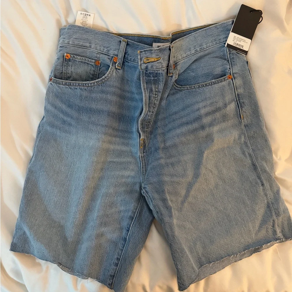 Re/Done Light Blue 90s Comfort Jean Shorts - Picture 9 of 10
